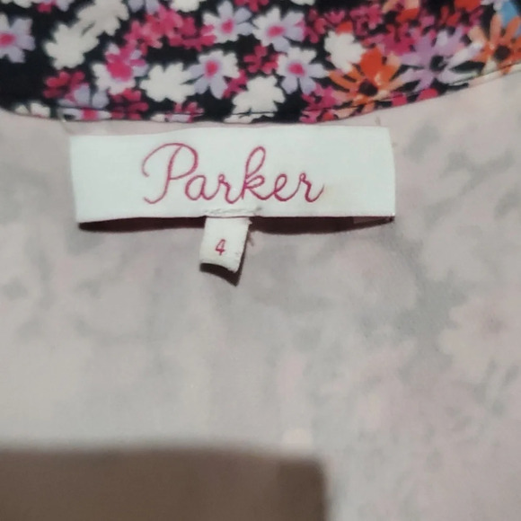 Parker silk asymmetric hem ruffle tiered sleeveless dress - Picture 5 of 8